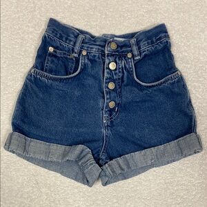 Vintage Gitano Denim High-Waisted button fly Women's Shorts 7/8